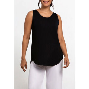 Sympli Women's Black Bamboo Gather Tank Top Size S
